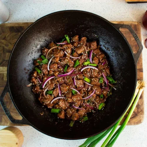 Alternative view of 14 Inch Seasoned Cast Iron Wok