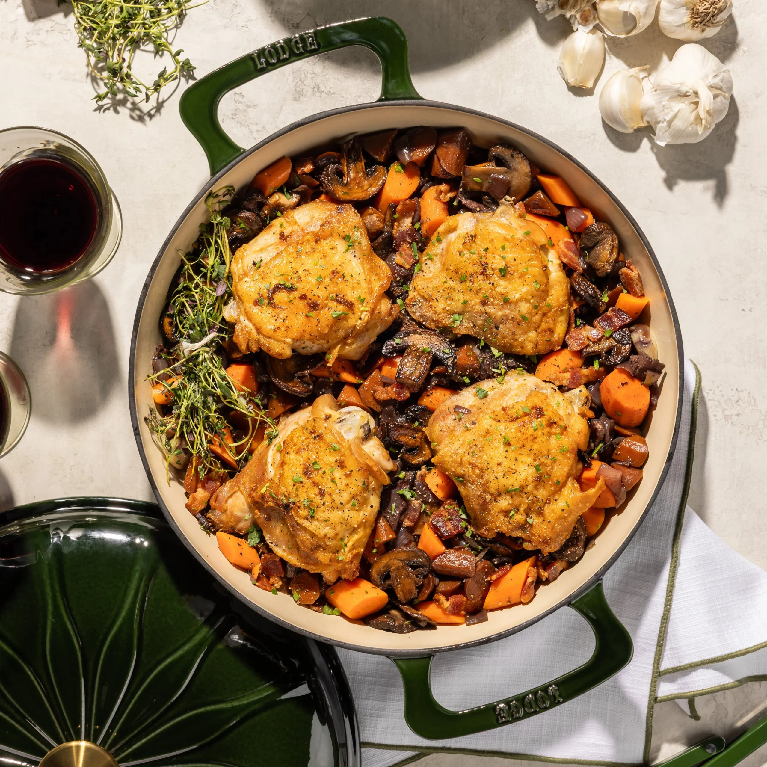 Luxe 3.6 Quart Enameled Cast Iron Braiser - Image 12