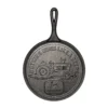 10.5 Inch Seasoned Cast Iron Griddle, John Deere Tractor