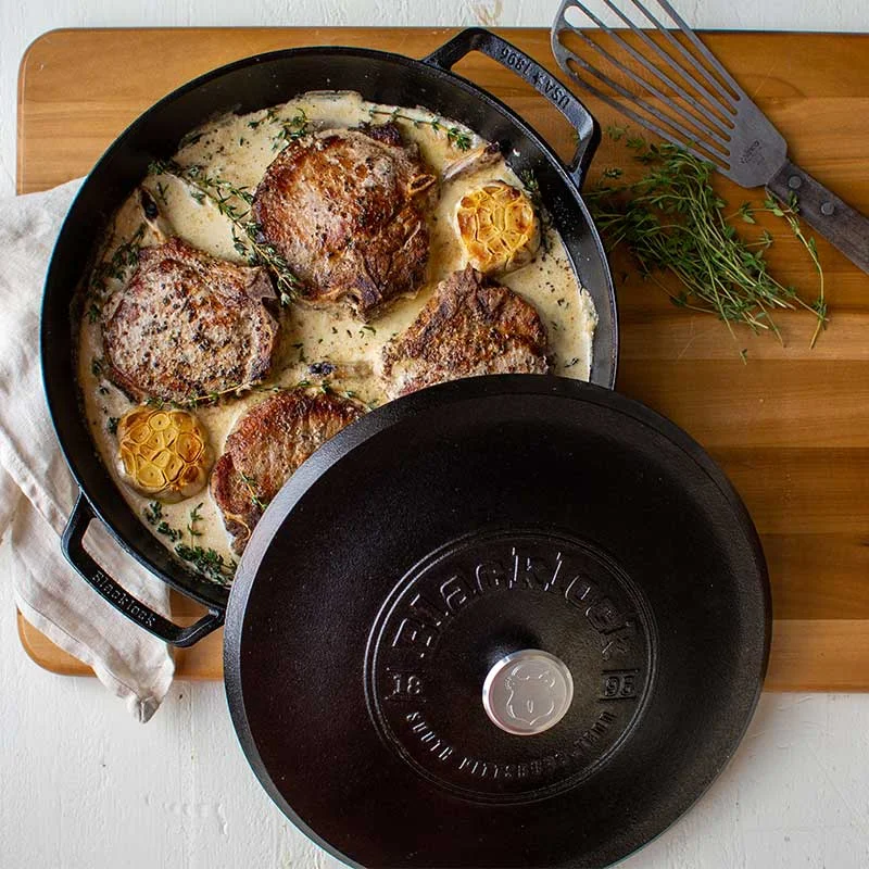 Blacklock 4 Quart Lightweight Cast Iron Braiser - Image 4