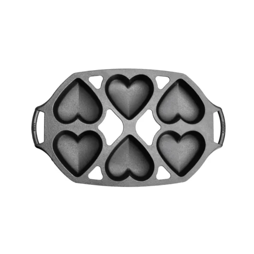 Alternative view of Seasoned Cast Iron Heart Mini Cake Pan