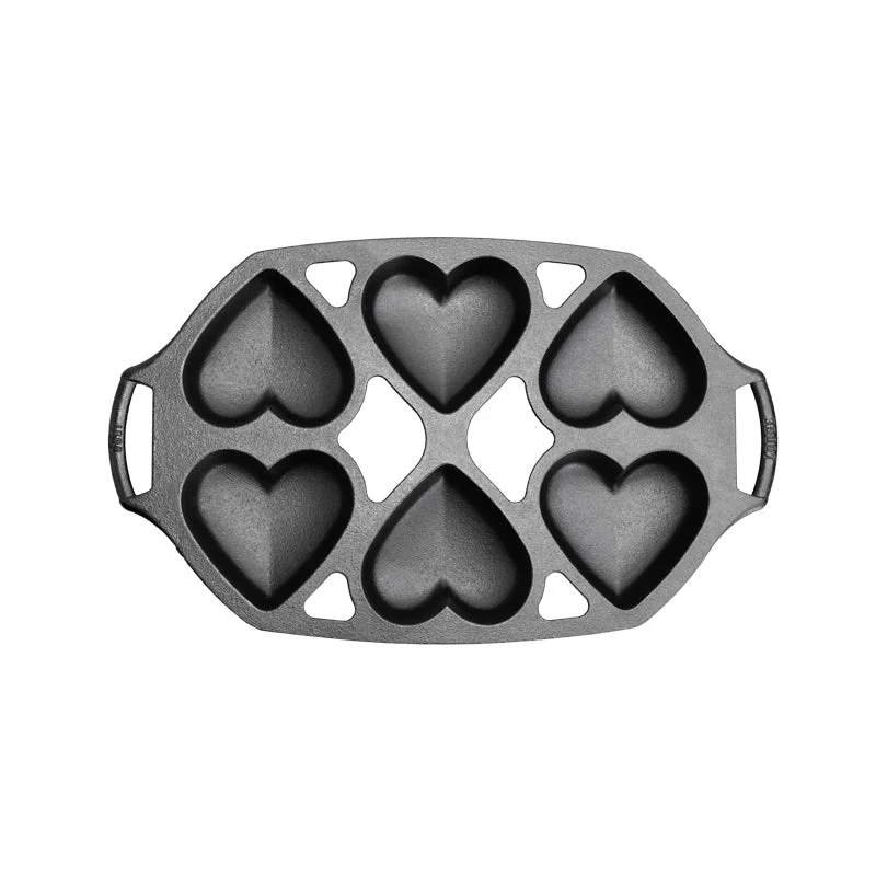 Seasoned Cast Iron Heart Mini Cake Pan - Image 2
