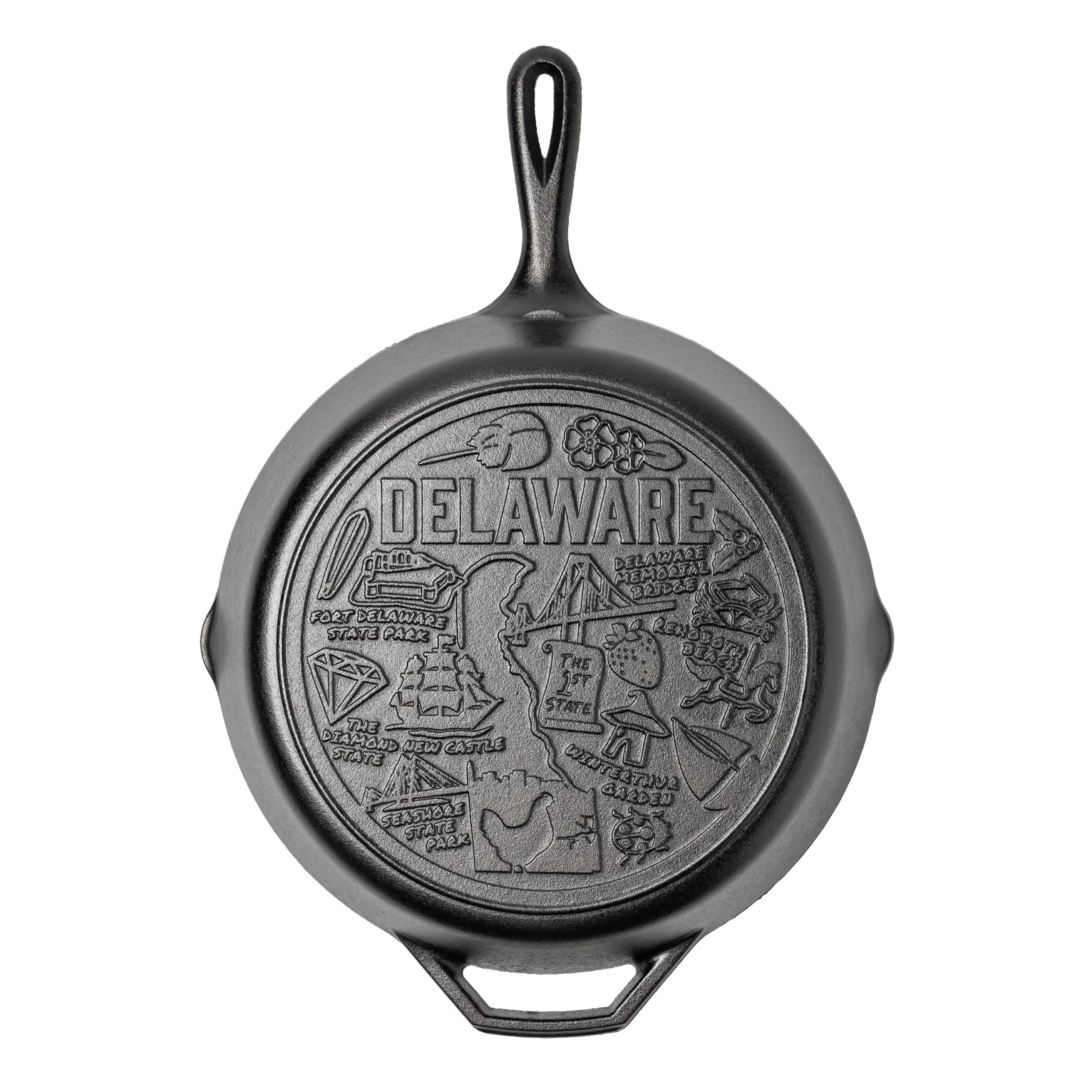American Road Trip: 12 Inch Seasoned Cast Iron Skillet, Delaware