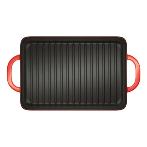 Alternative view of Enameled Cast Iron 12.5 x 8 Inch Grill Pan