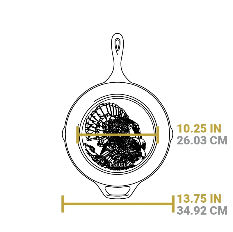 Wildlife Series™ 13.25 Inch Cast Iron Turkey Skillet - Image 7