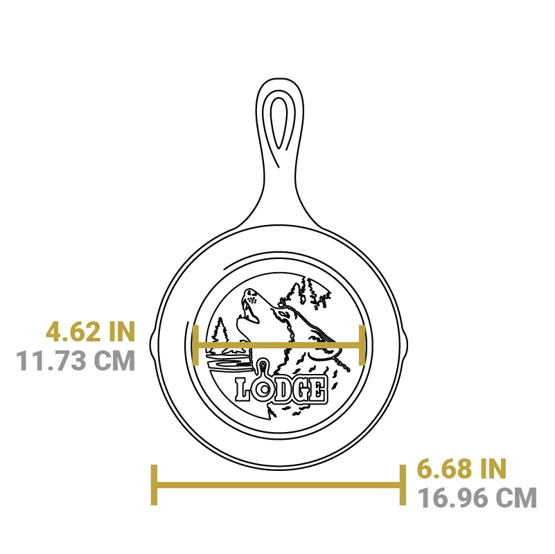 Wildlife Series™ 6.5 Inch Cast Iron Wolf Skillet - Image 6