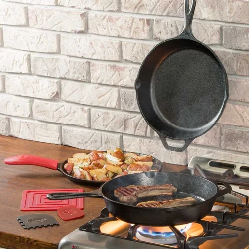 Alternative view of Essential Seasoned Cast Iron Pan Set