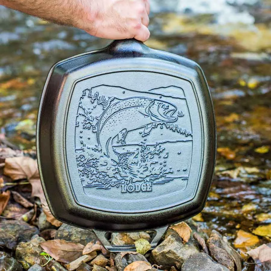 Wildlife Square Grill Pan with Fish - Image 8
