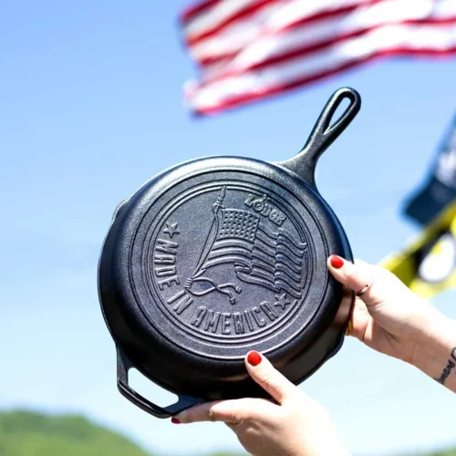 Alternative view of 10.25 Inch Seasoned Cast Iron American Flag Skillet