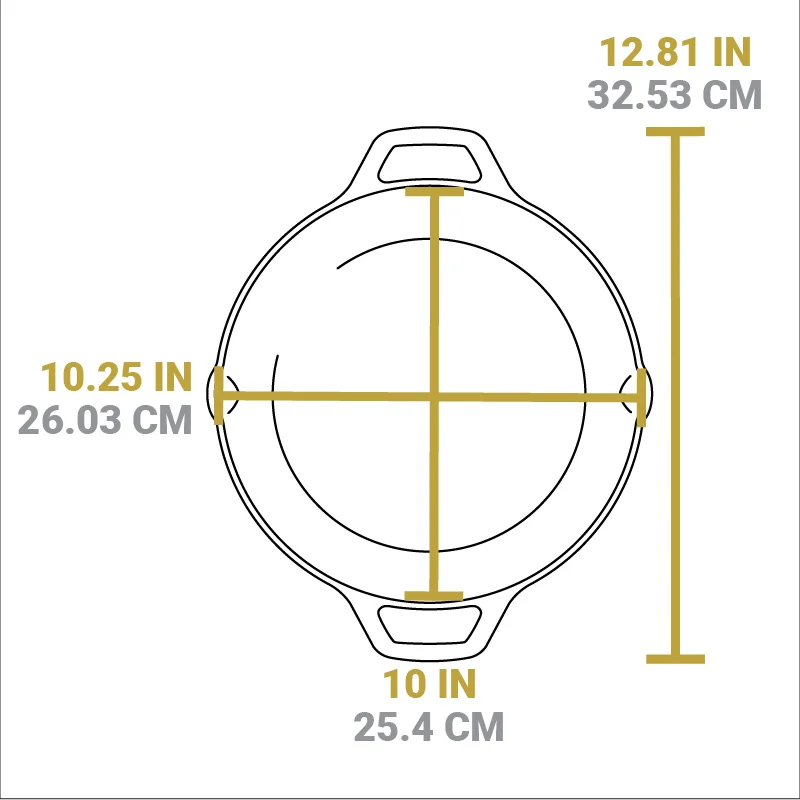 Wanderlust 10.25 Inch Cast Iron Dual Handle Camper Pan - Image 7