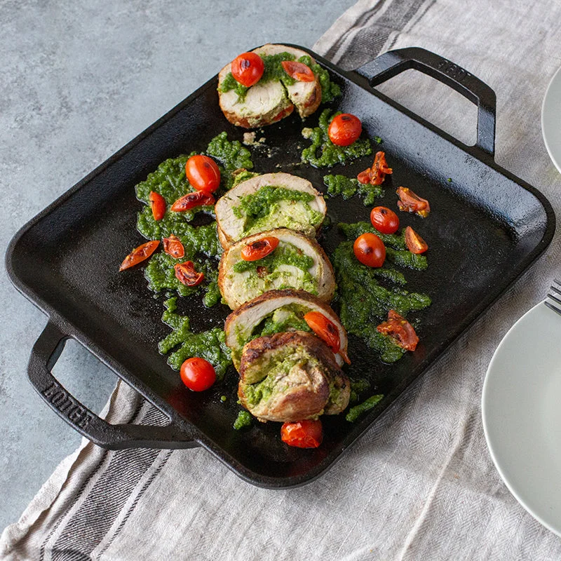 Chef Collection 11 Inch Cast Iron Square Griddle - Image 4