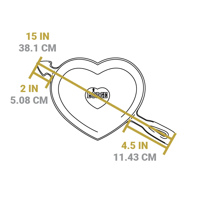 Seasoned Cast Iron Heart Skillet - Image 9