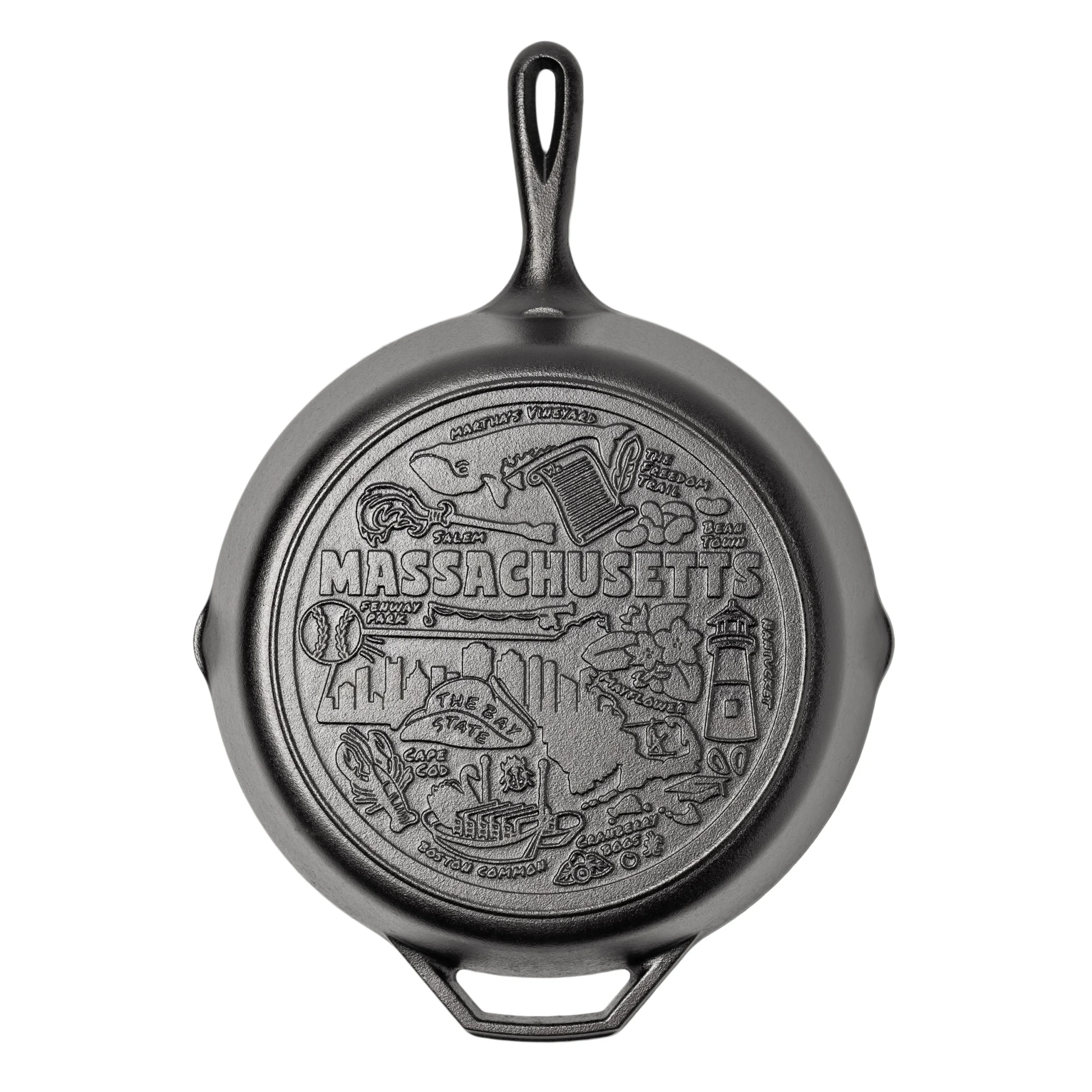 American Road Trip: 12 Inch Seasoned Cast Iron Skillet, Massachusetts - Image 6