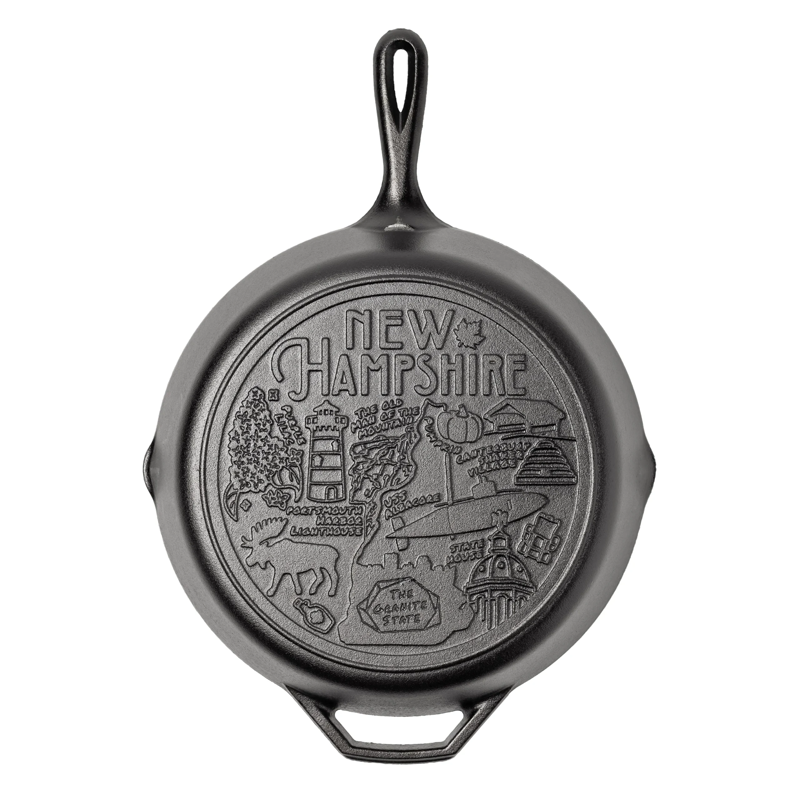 American Road Trip: 12 Inch Seasoned Cast Iron Skillet, New Hampshire