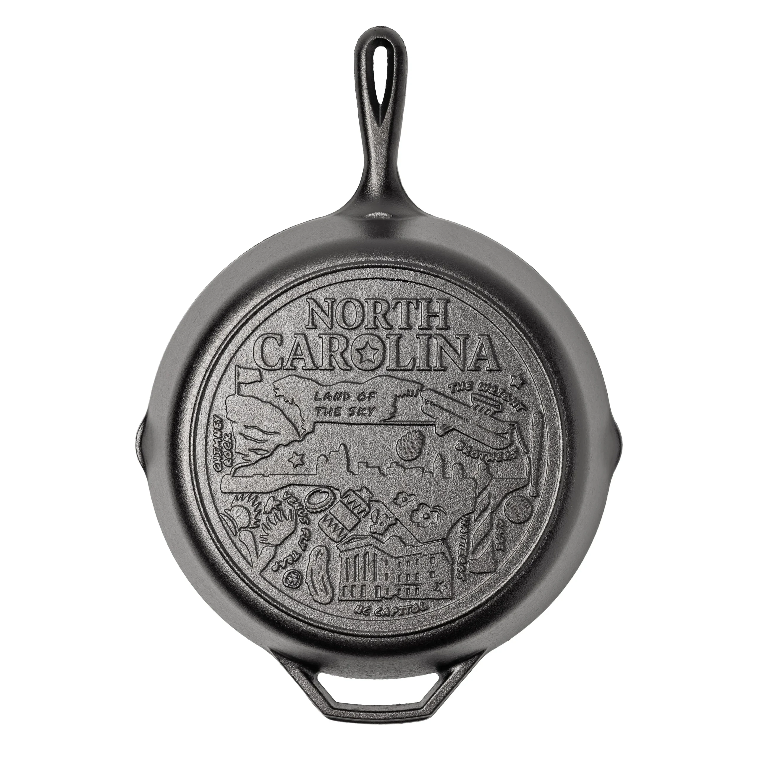 American Road Trip: 12 Inch Seasoned Cast Iron Skillet, North Carolina - Image 6