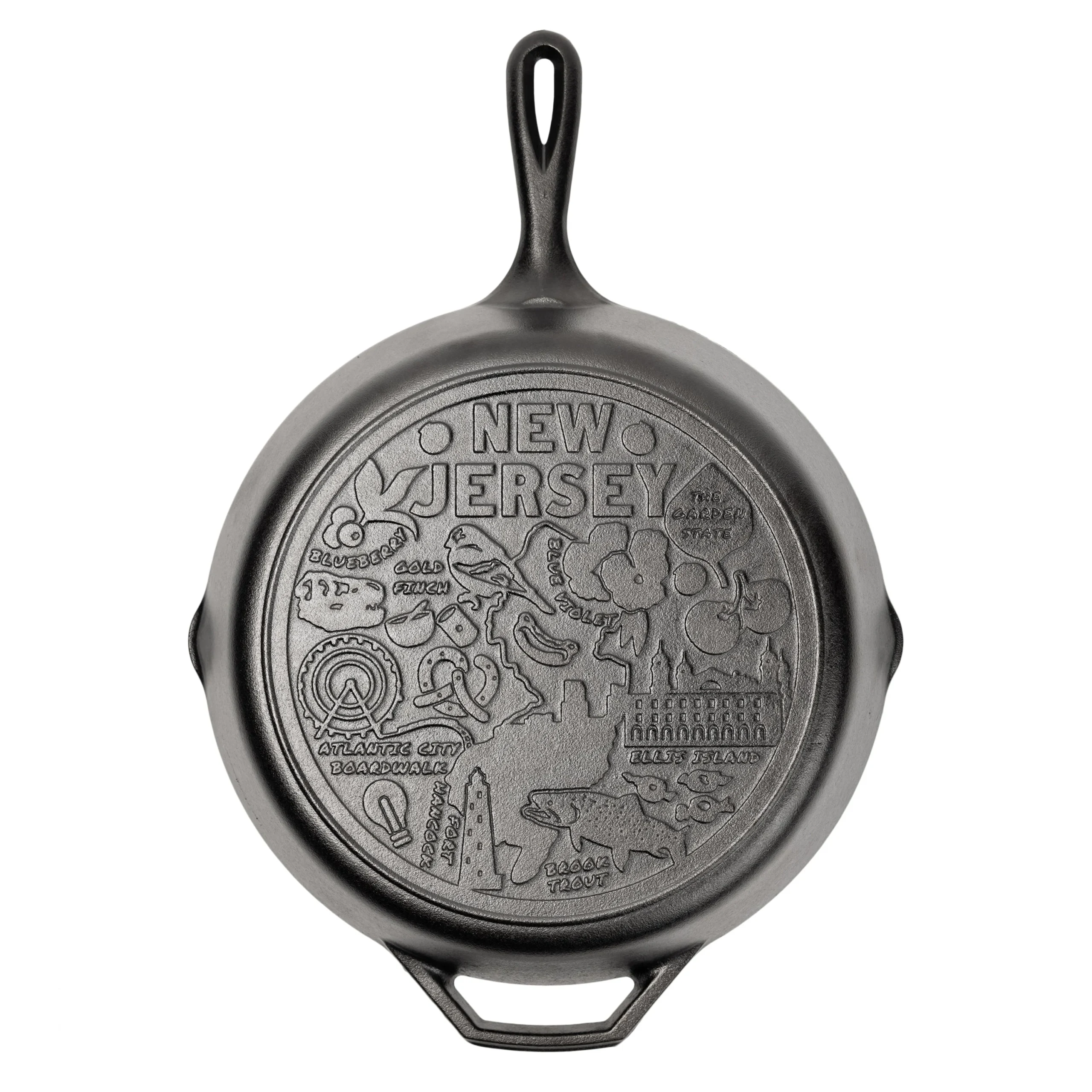 American Road Trip: 12 Inch Seasoned Cast Iron Skillet, New Jersey - Image 6