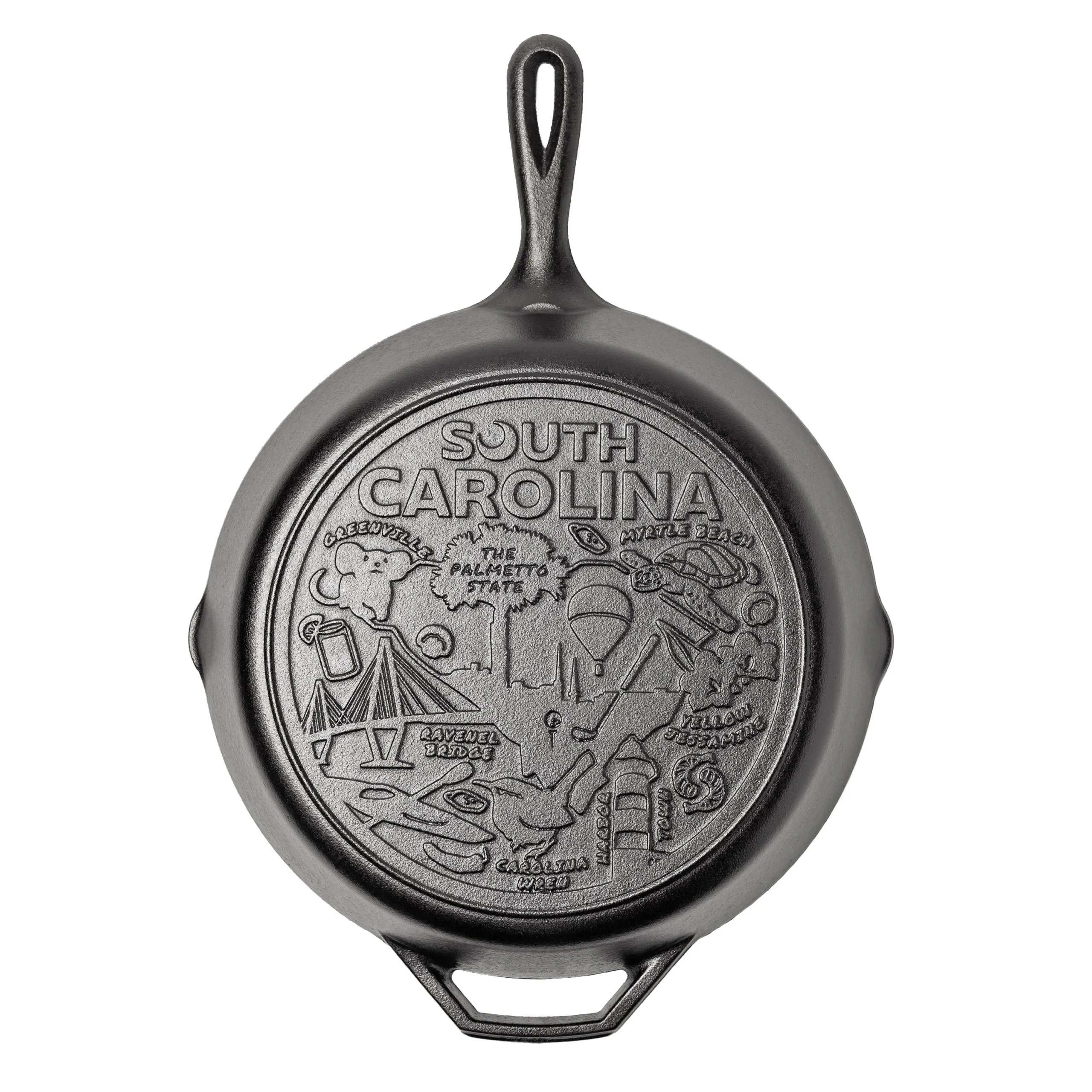 American Road Trip: 12 Inch Seasoned Cast Iron Skillet, South Carolina - Image 6