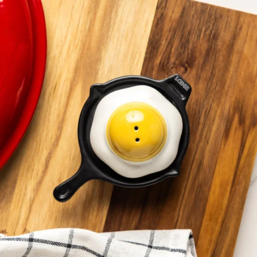 Alternative view of Lodge Skillet and Egg Salt and Pepper Shaker