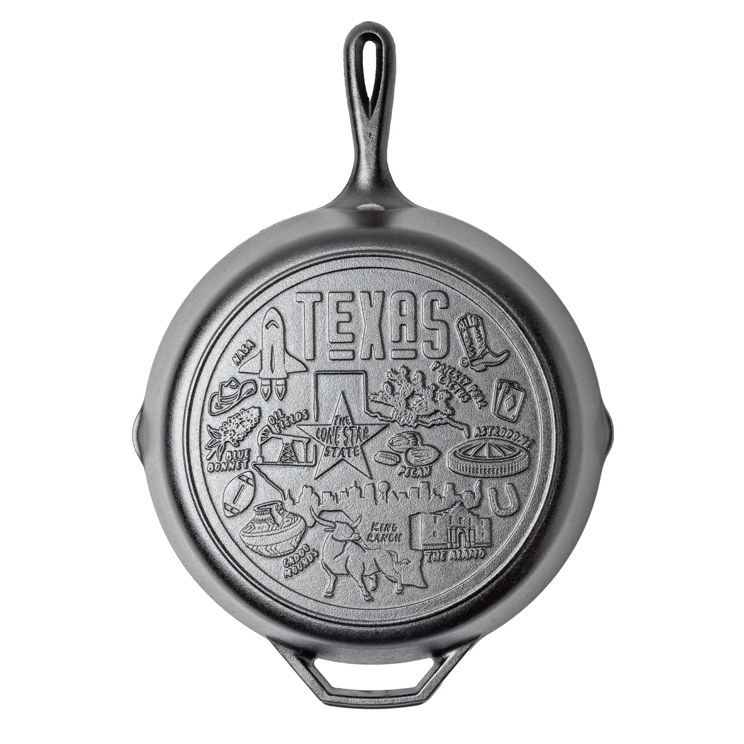 American Road Trip: 12 Inch Seasoned Cast Iron Skillet, Texas - Image 6