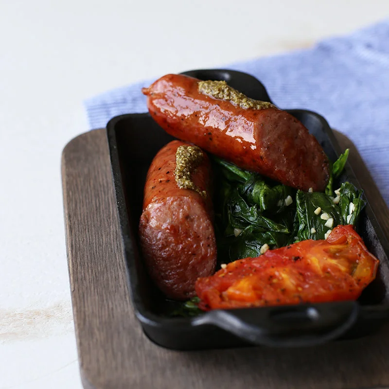 Heat-Treated Rectangular Cast Iron Mini Server - Image 2