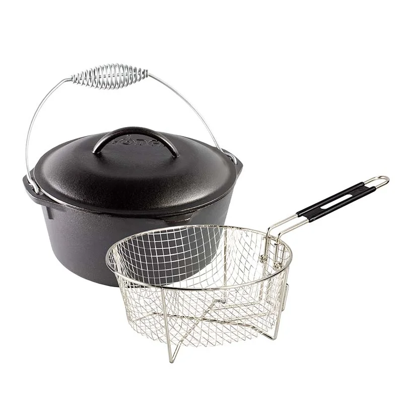 Seasoned Cast Iron Dutch Oven Frying Set - Image 16